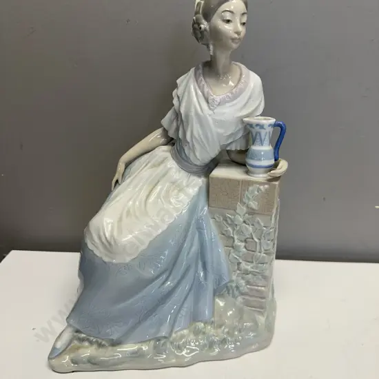 Lady Nao Figurine With Jug H32,W23cm.